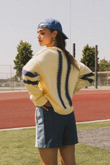 Route Cable Knit Sweater in Yellow - FINAL SALE
