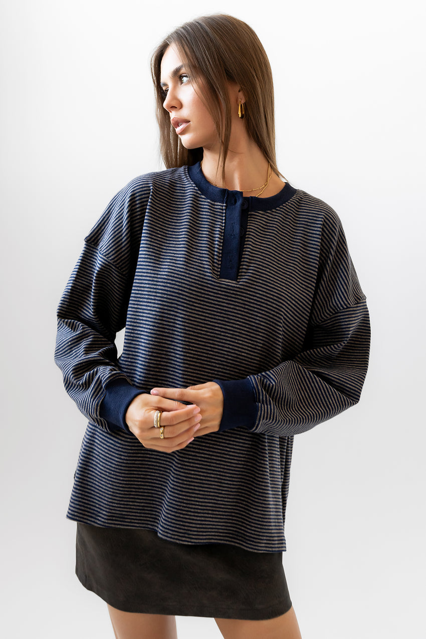Skye Oversized Striped Top - FINAL SALE