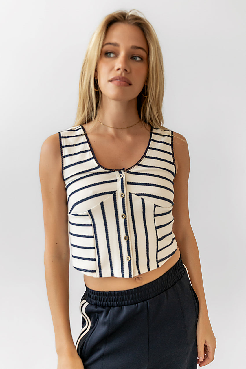 Everlee Striped Tank Top - FINAL SALE
