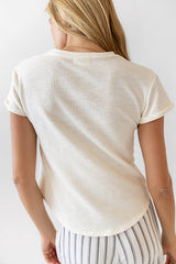 Selena Rolled Sleeve Shirt in Off White - FINAL SALE