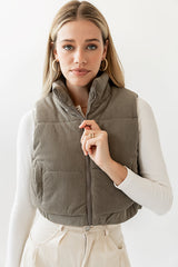 August Corduroy Vest in Sage - FINAL SALE