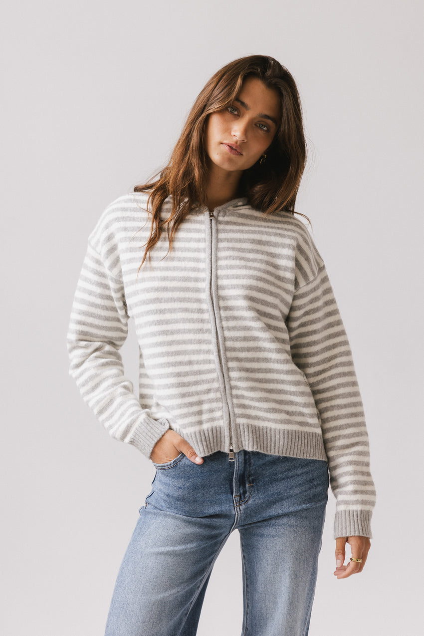 Davis Knit Jacket in Grey