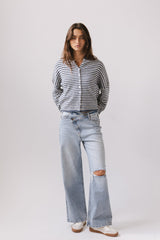 Lyla Crossover Wide Leg Jeans - FINAL SALE