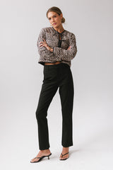 Willow Slim Straight Trouser in Black - FINAL SALE