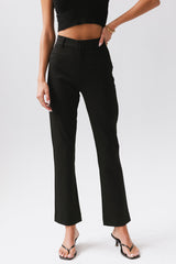 Willow Slim Straight Trouser in Black - FINAL SALE