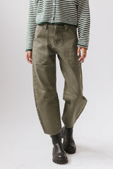 Scottie Barrel Jeans in Olive - FINAL SALE