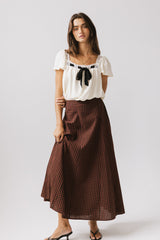 Cohen Bow Blouse in Off White - FINAL SALE