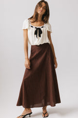 Cohen Bow Blouse in Off White - FINAL SALE
