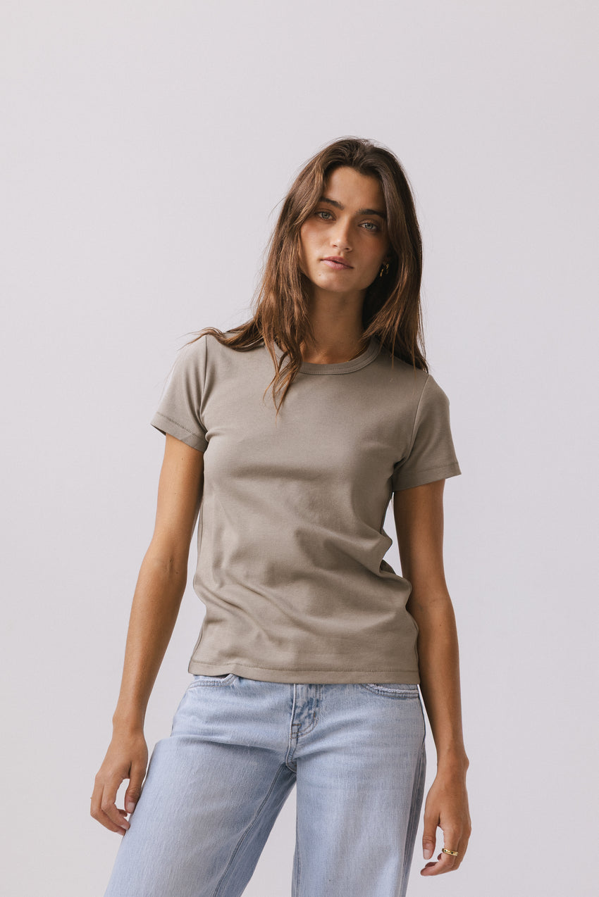 Mckenna T-Shirt in Taupe - FINAL SALE