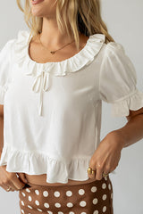 Lottie Blouse in Ivory - FINAL SALE