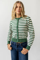 Kali Striped Sweater in Green - FINAL SALE