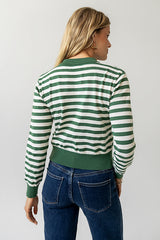 Kali Striped Sweater in Green - FINAL SALE