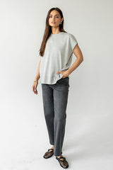 Jensen Knit Top in Grey - FINAL SALE