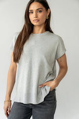 Jensen Knit Top in Grey - FINAL SALE