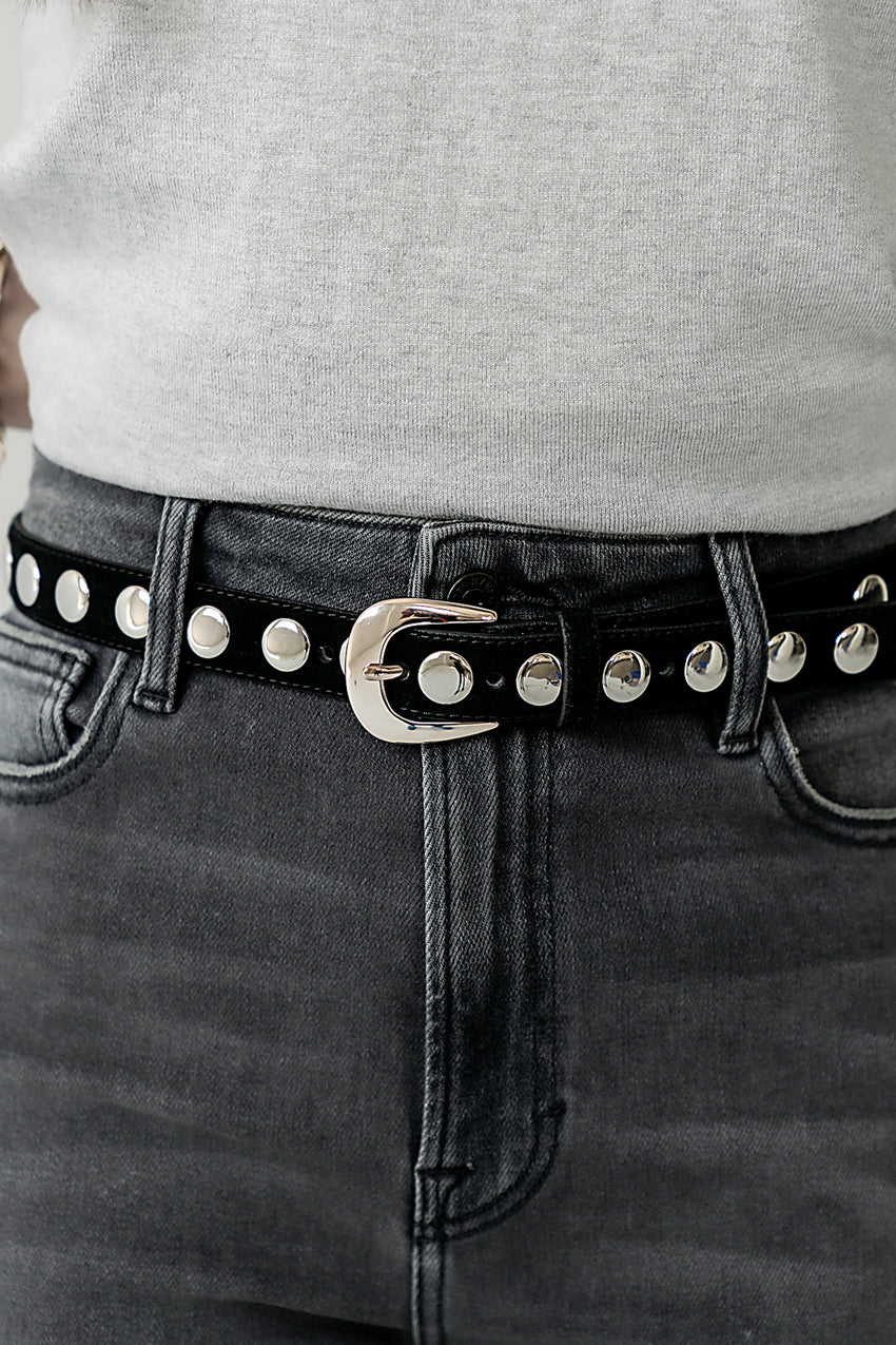 Lilah Studded Belt in Black