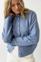 Maci Cardigan in Dusty Blue - FINAL SALE