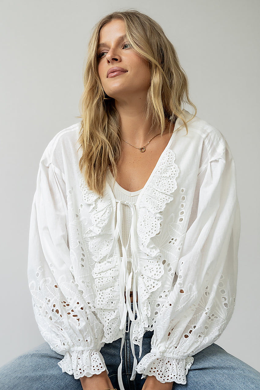 Lettie Embroidered Blouse - FINAL SALE