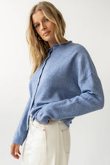 Maci Cardigan in Dusty Blue - FINAL SALE