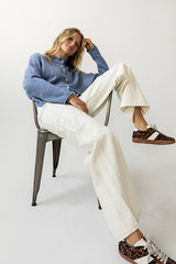 Eden Baggy Jeans in Ecru - FINAL SALE