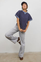 Jace Contrast Tee in Navy - FINAL SALE