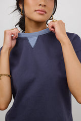 Jace Contrast Tee in Navy - FINAL SALE