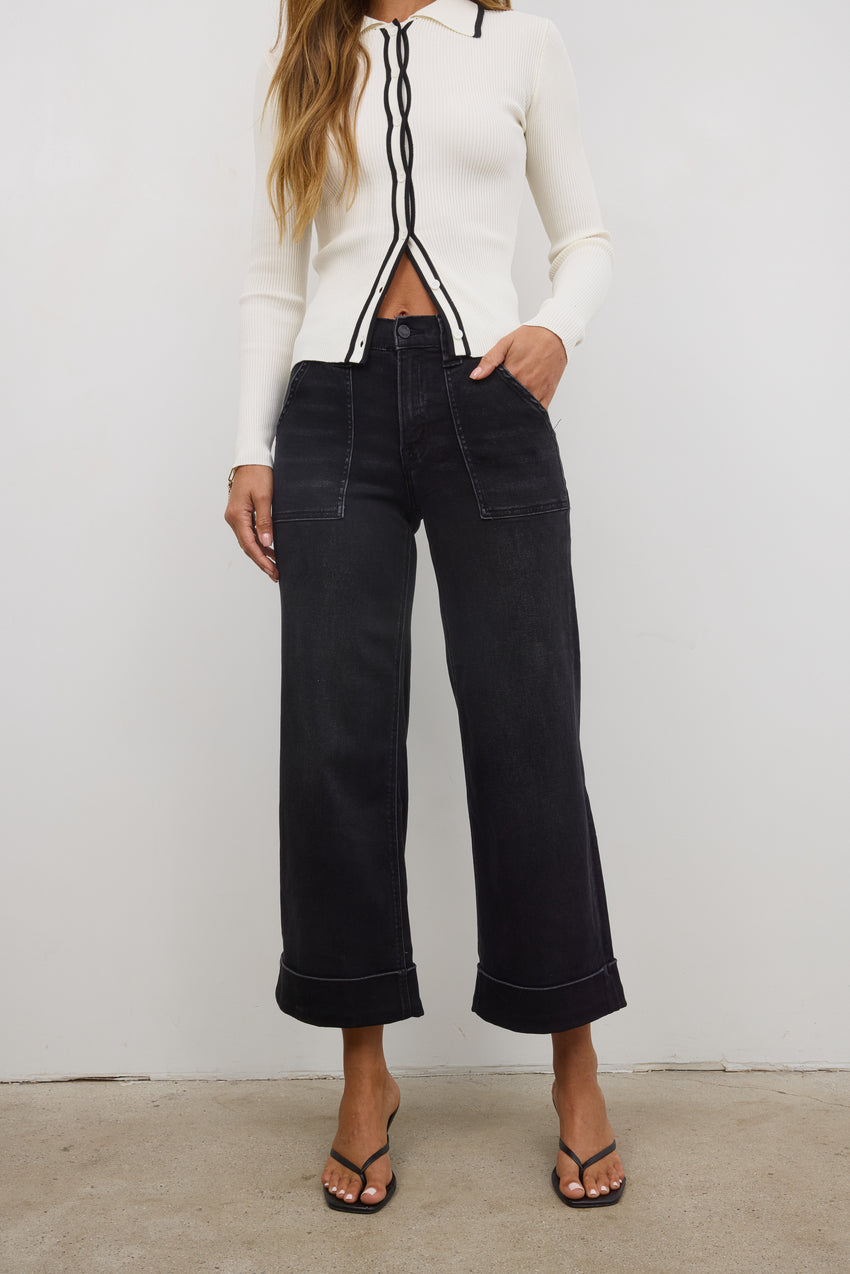 Kayden Cuffed Wide Leg Jeans - FINAL SALE