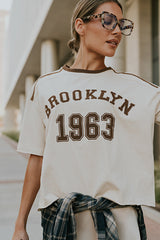 Brooklyn Oversized Graphic Tee in Brown - FINAL SALE