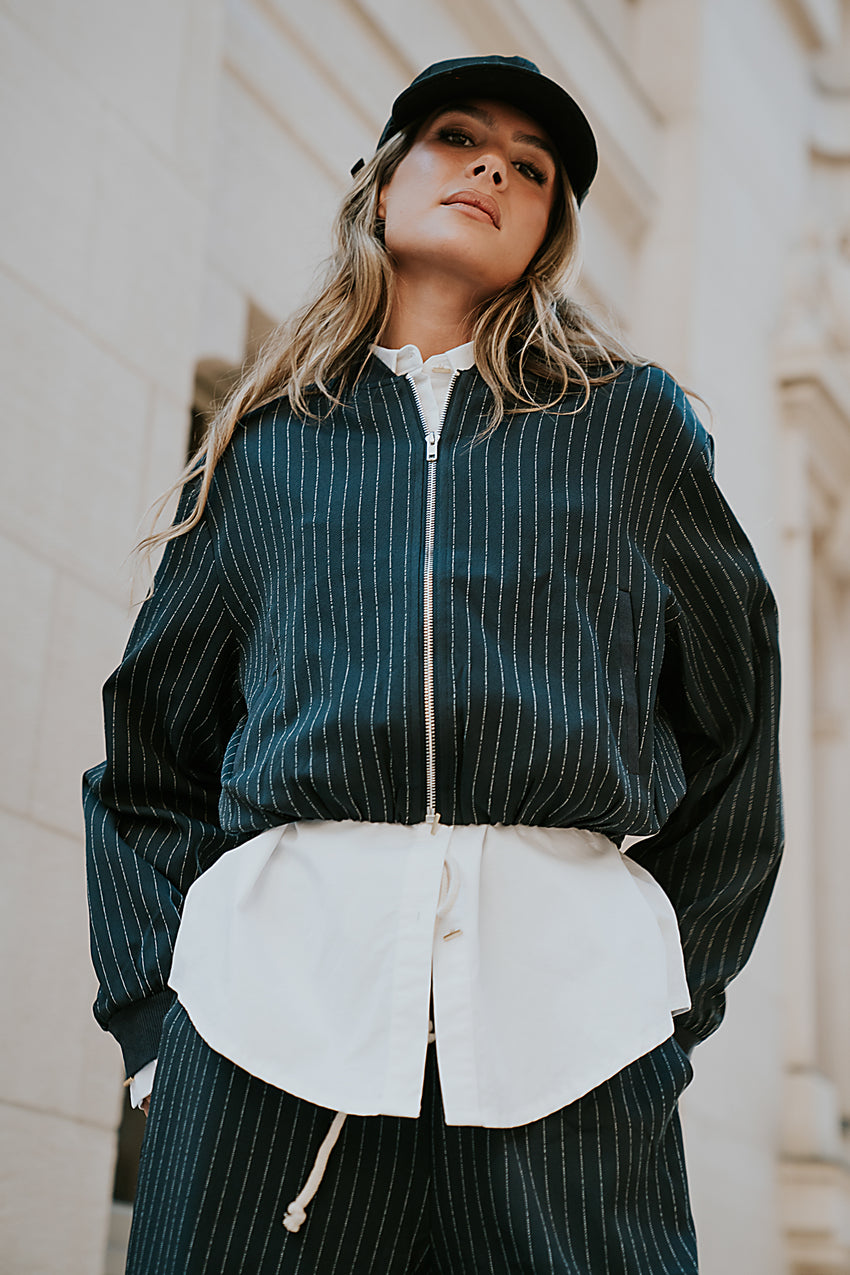 Valeria Striped Bomber Jacket - FINAL SALE