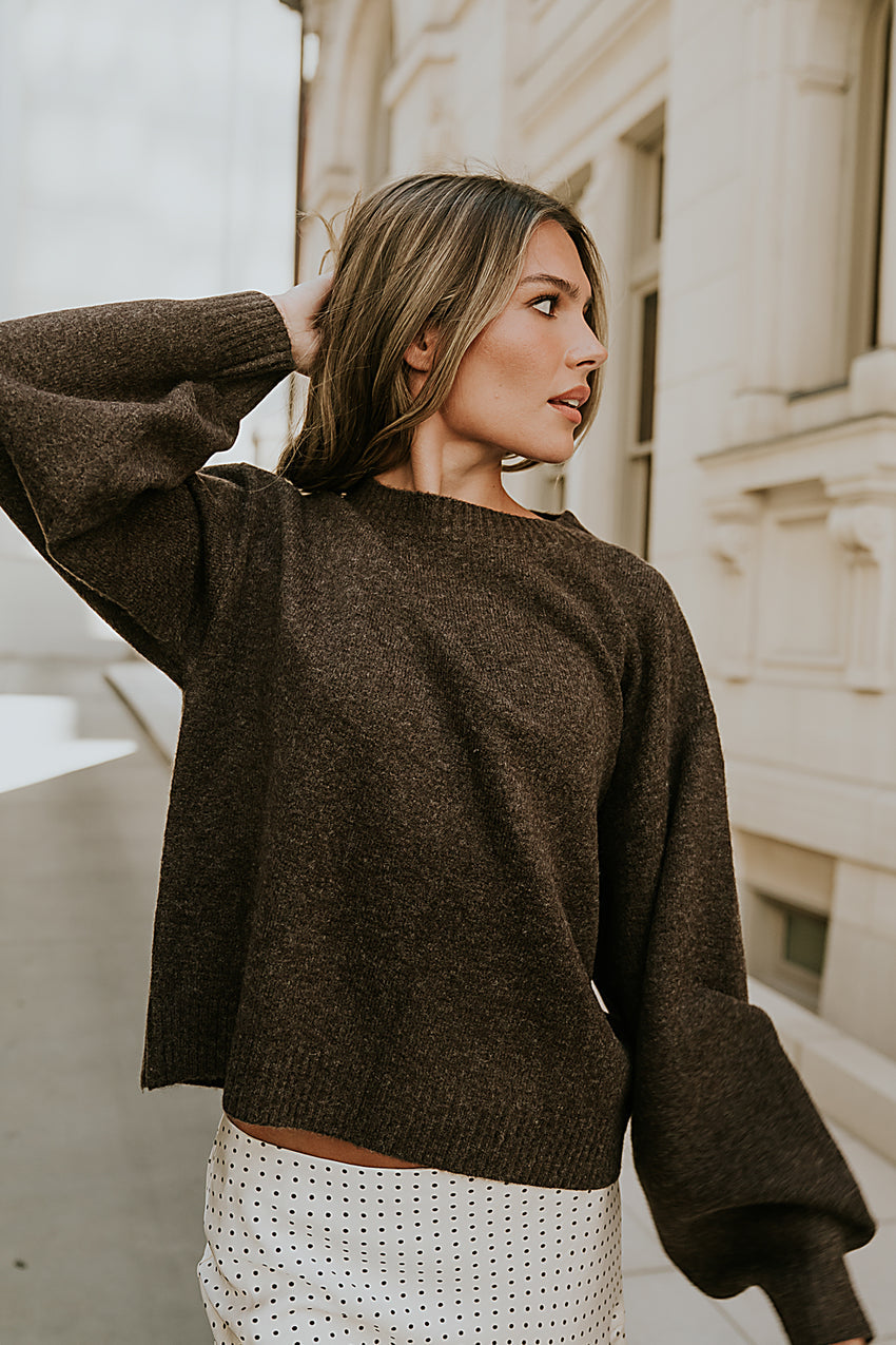 Josey Oversized Sweater in Brown - FINAL SALE