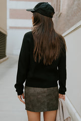 Debbie Ribbed Sweater in Black - FINAL SALE
