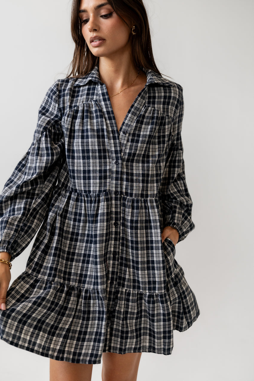 Autumn Plaid Mini Dress - FINAL SALE