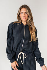 Valeria Striped Bomber Jacket - FINAL SALE