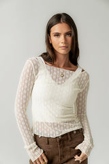 Rachel Lace Top in Ivory