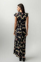 Asa Floral Maxi Dress in Black - FINAL SALE