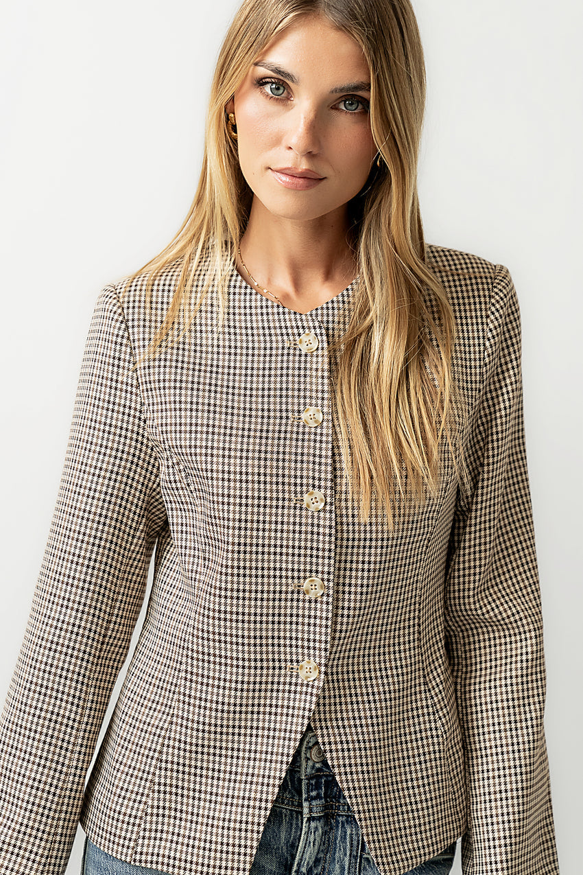 Talia Houndstooth Jacket - FINAL SALE
