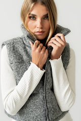 Nolan Puffer Vest in Grey - FINAL SALE