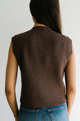 Brooks Knit Vest in Brown - FINAL SALE