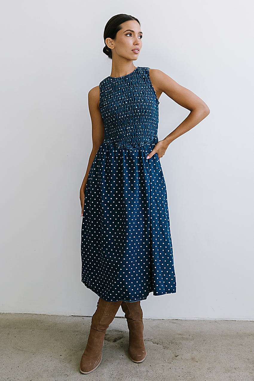 Jasmine Denim Midi Dress - FINAL SALE