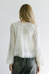 Taylor Sheer Blouse in Ivory - FINAL SALE