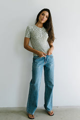 Mannie Heathered Sweater in Olive - FINAL SALE