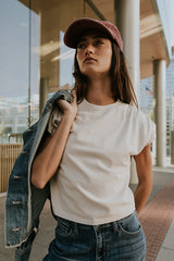 Noelle Ruched Top in Ecru - FINAL SALE