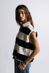 Blake Striped top in Black - FINAL SALE