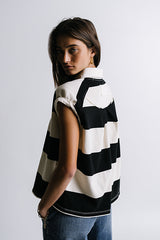 Blake Striped top in Black - FINAL SALE