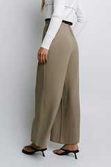 Salma Wide Leg Pants in Taupe - FINAL SALE