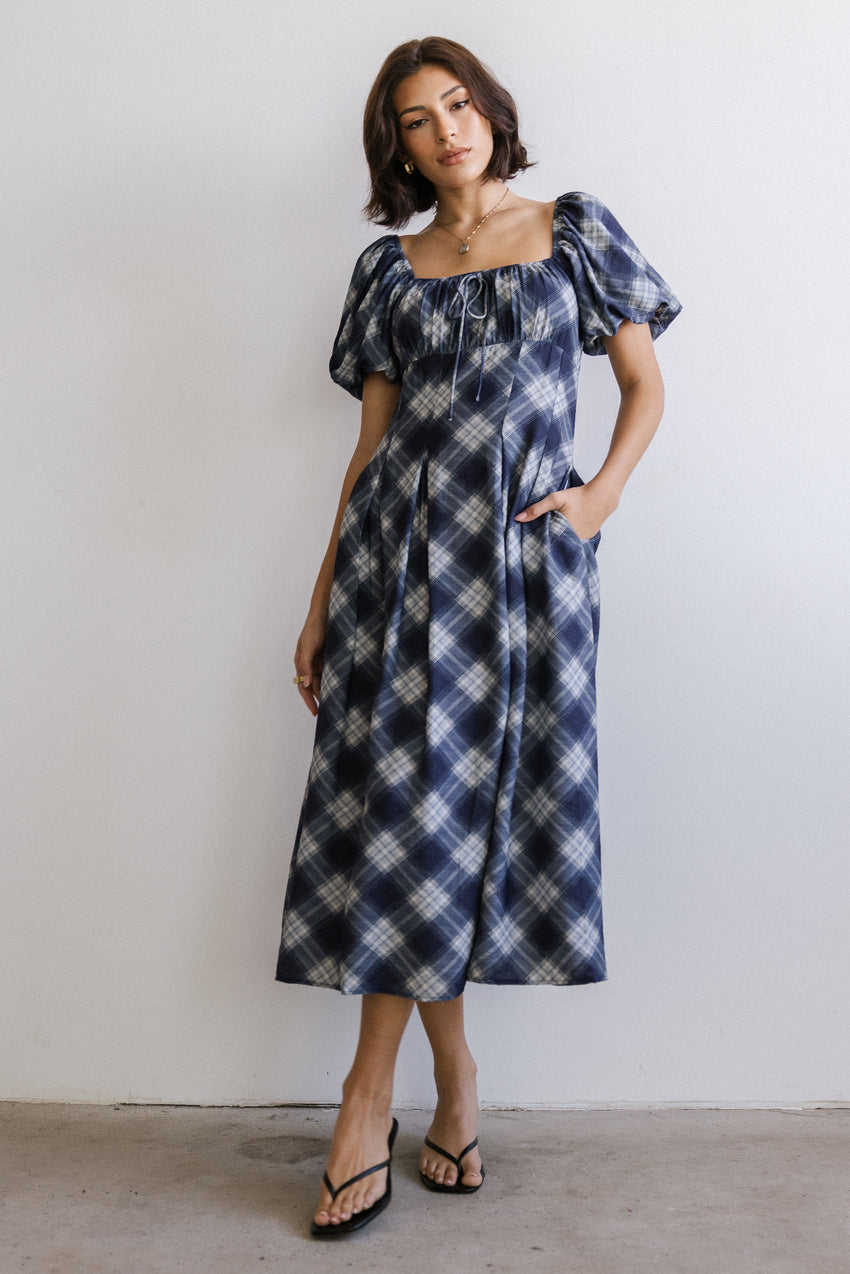 Kasey Plaid Midi Dress - FINAL SALE