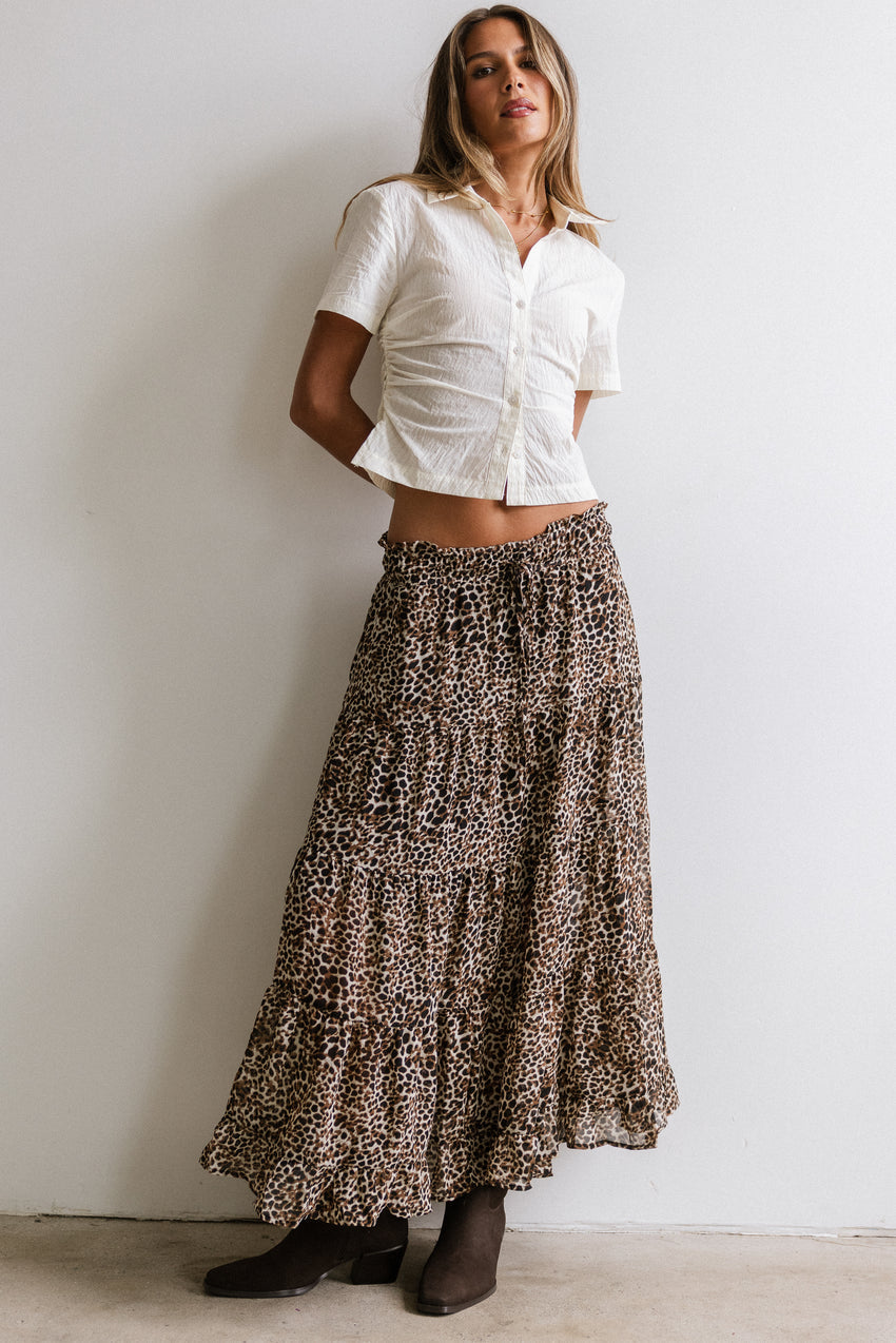 Kayden Leopard Maxi Skirt - FINAL SALE