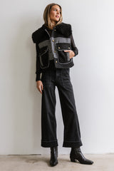 Liv Sherpa Vest in Black - FINAL SALE