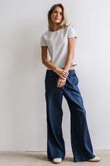 Marcie Striped Tee in Blue - FINAL SALE