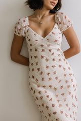 Cammie Floral Maxi Dress in Cream - FINAL SALE