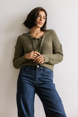 Georgie Knit Sweater in Olive - FINAL SALE